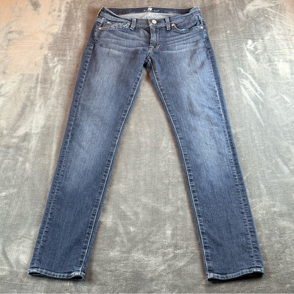 7 For All Mankind Women's Jeans Roxanne Size 27 Straight Leg Low Rise